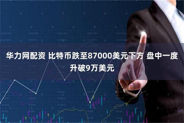 华力网配资 比特币跌至87000美元下方 盘中一度升破9万美元